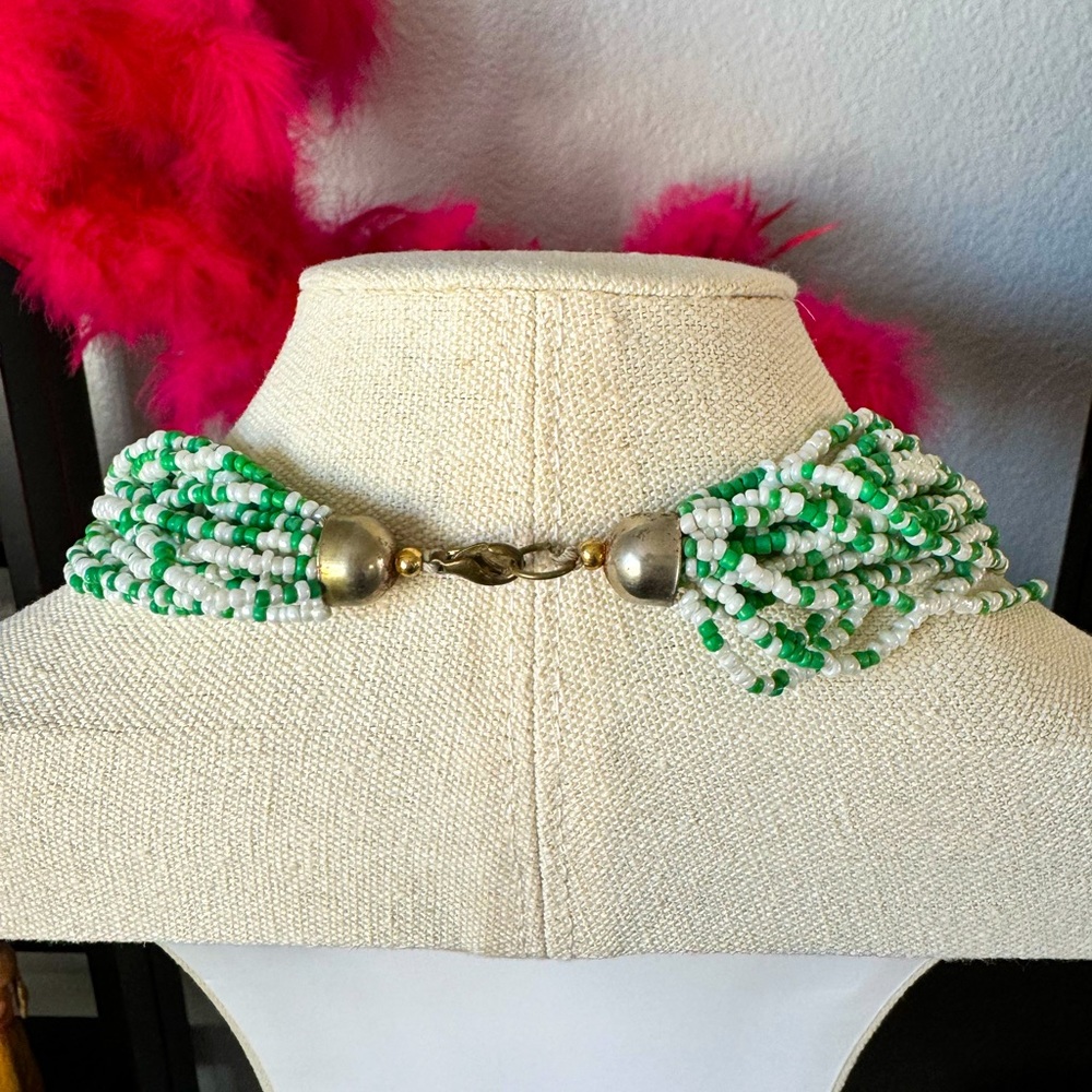 Artisan Nepal Peacock Beaded Necklace - Picture 5 of 8